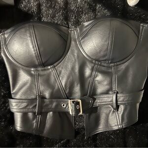 NWT leather corset